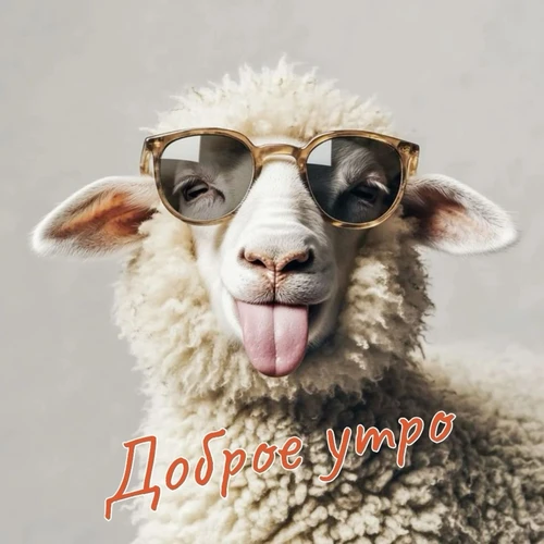 Овечка желает доброго утра - картинка gif