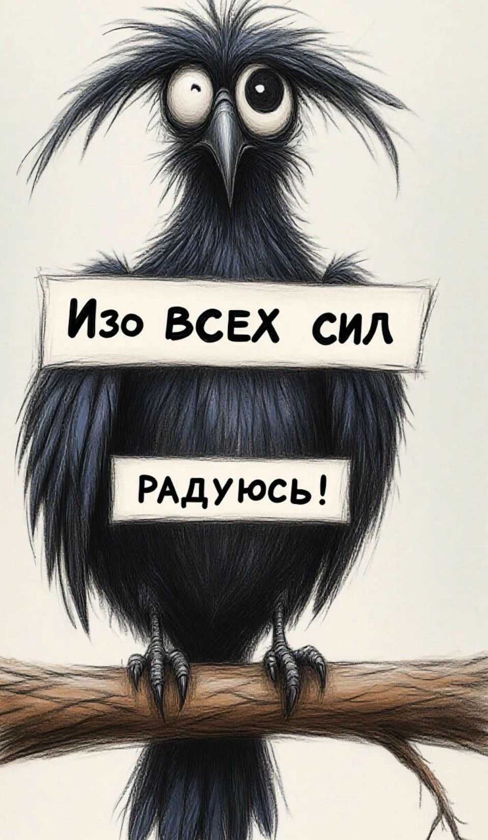 Эксцентричный ворон выражает радость - гифки и картинки