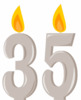 Свечи с числом 35 - картинка gif