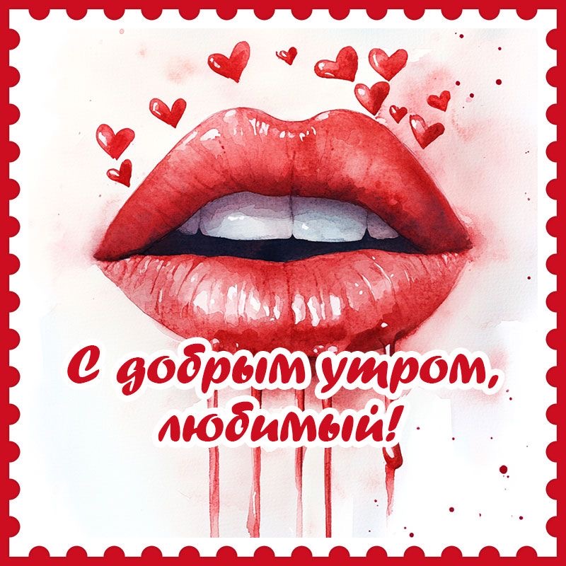 Страстный утренний поцелуй - гифки и картинки
