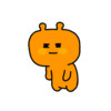 Скептичный оранжевый персонаж - картинка gif