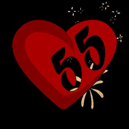 Празднование 55-летия - гифки и картинки