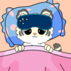 Милый тигренок перед сном - картинка gif