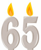 Свечи в форме числа 65 - картинка gif