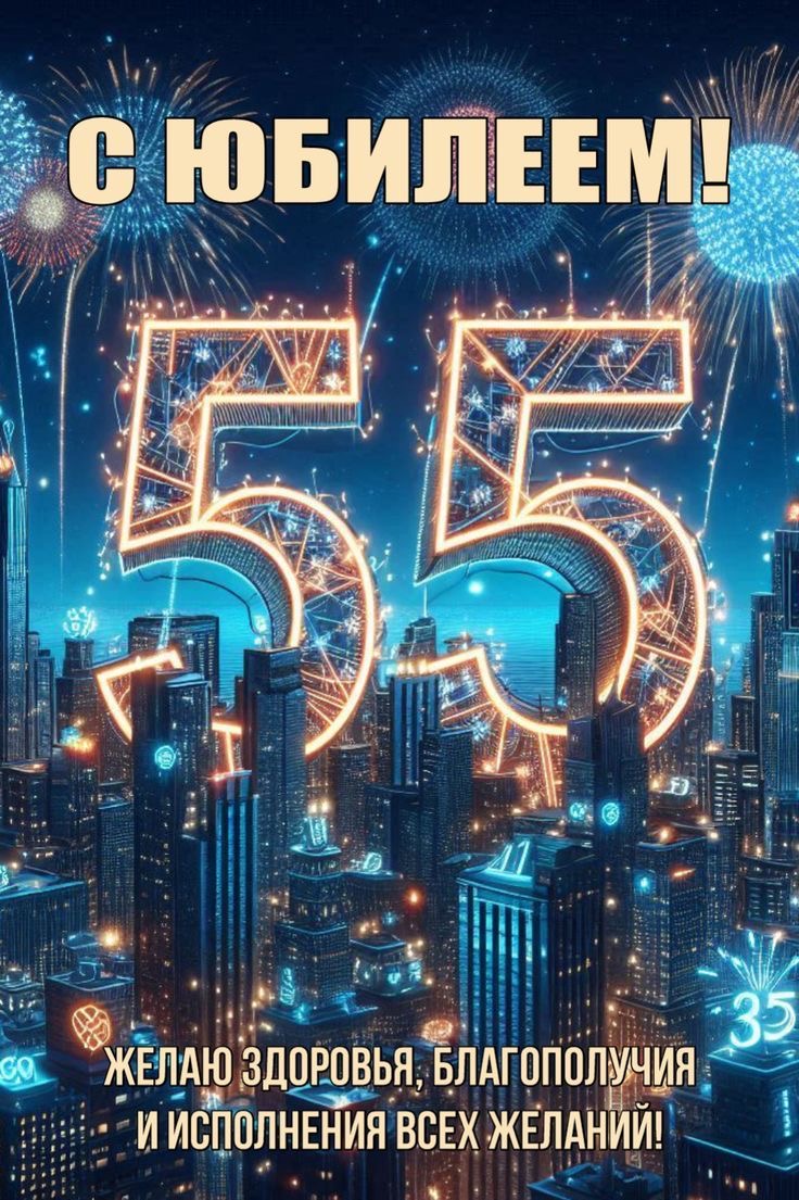 Яркое празднование юбилея 55-летия - 55 лет: с юбилеем