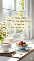 Уютный завтрак с добрым утром - картинка gif