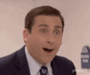 Майкл Скотт удивленно смотрит - картинка gif