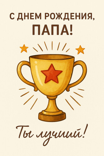 Открытка лучшему папе - картинка gif