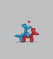 Две фигуры из воздушных шаров - картинка gif