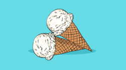 Два рожка мороженого - картинка gif