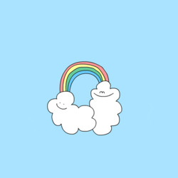 Радуга и облака - картинка gif
