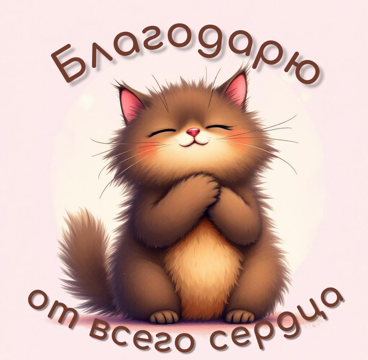 Милый котик благодарит вас - Ответы: Спасибо