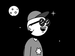 Иллюстрация персонажа в очках - картинка gif