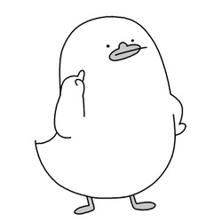 Рисунок белого милого утенка - картинка gif