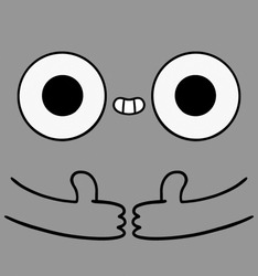 Оранжевый персонаж показывает лайк - картинка gif