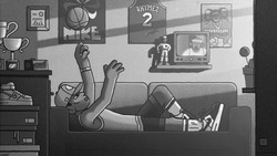 Парень отдыхает с баскетбольным мячом - картинка gif
