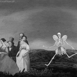 Скелет в костюме феи - картинка gif