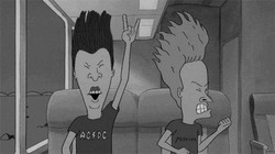 Бивис и Баттхед слушают музыку - картинка gif