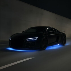 Спортивный автомобиль с подсветкой - картинка gif