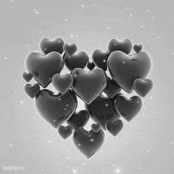 Сердце из красных сердец - картинка gif