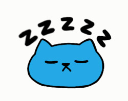 Спящий синий кот - картинка gif