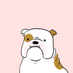 Бульдог зевает - картинка gif
