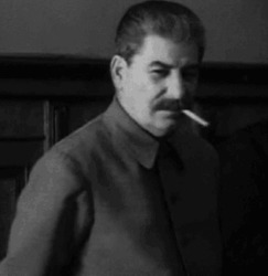 Сталин курит сигарету - картинка gif