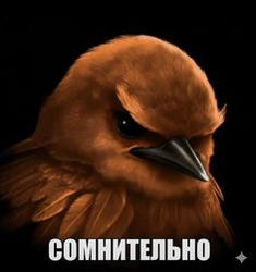 Сердитая коричневая птица - картинка gif