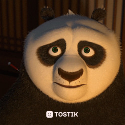 Панда внезапно высовывает язык - картинка gif