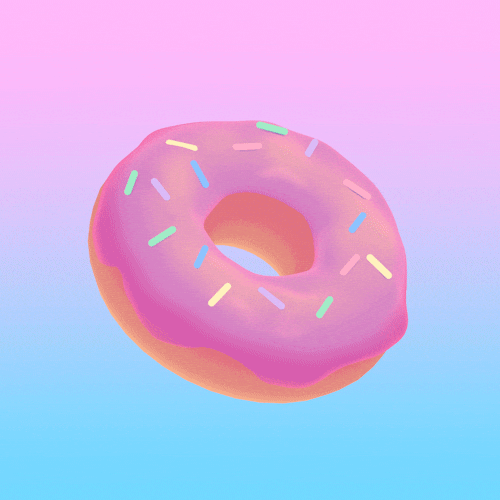 Вращение розового пончика - гифки и картинки