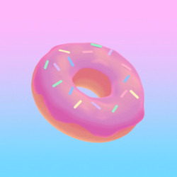 Вращение розового пончика - картинка gif