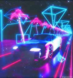 Спортивный автомобиль едет ночью 2026 - картинка gif