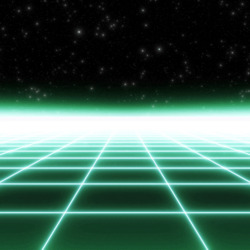Движение над светящейся сеткой - картинка gif