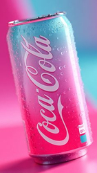 Розовая банка Coca-Cola - картинка gif