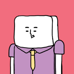 Персонаж с кубической головой - картинка gif