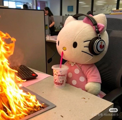 Hello Kitty работает - картинка gif