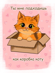 Кот в коробке - картинка gif