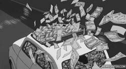 Человек в деньгах - картинка gif