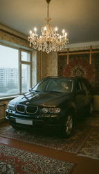 BMW в интерьере комнаты - картинка gif