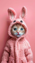 Кот в костюме зайца - картинка gif