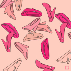 Падающие женские туфли - картинка gif