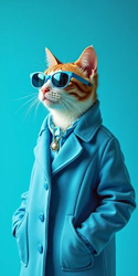Кот в пальто - картинка gif