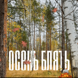 Листопад в осеннем лесу - картинка gif