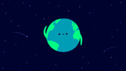 Планета машет рукой - картинка gif