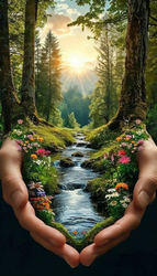 Природа в ладонях - картинка gif