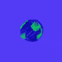 Планета превращается в цветок - картинка gif
