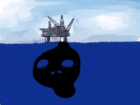 Разлив нефти с платформы - гифки и картинки