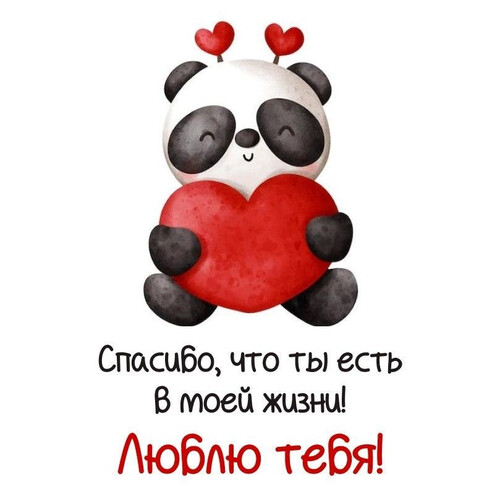 Признание в любви панды - картинка gif