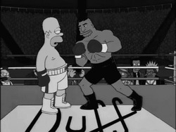 Боксерский поединок на ринге - картинка gif