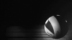 Волейбольный мяч подпрыгивает - картинка gif